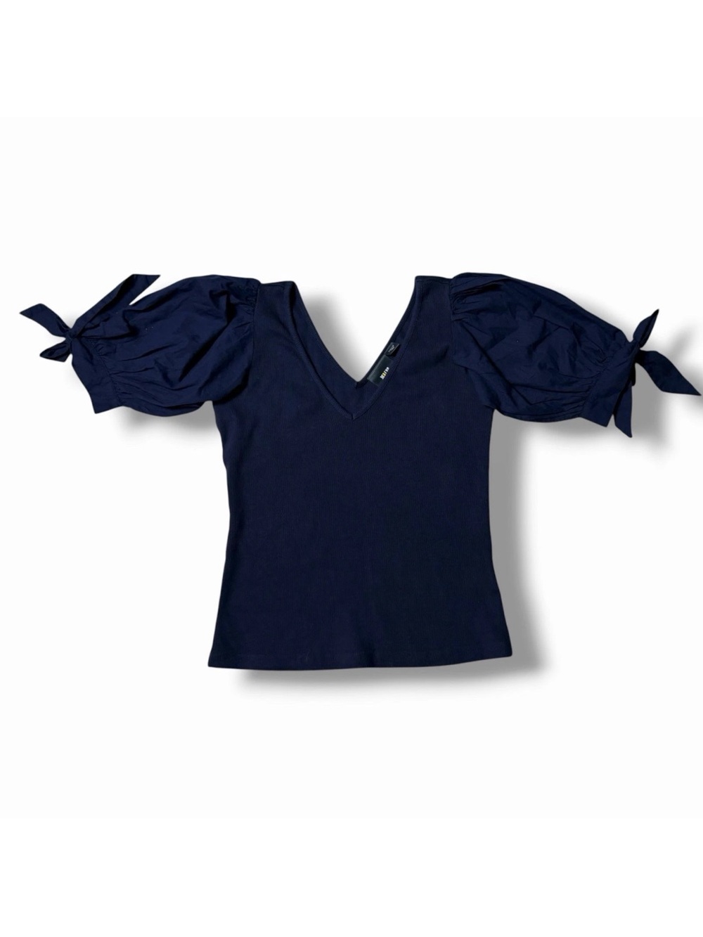 Anthropologie/Maeve Puff Sleeve Top with Adjustable Tie Cuffs - Picture 2 of 12